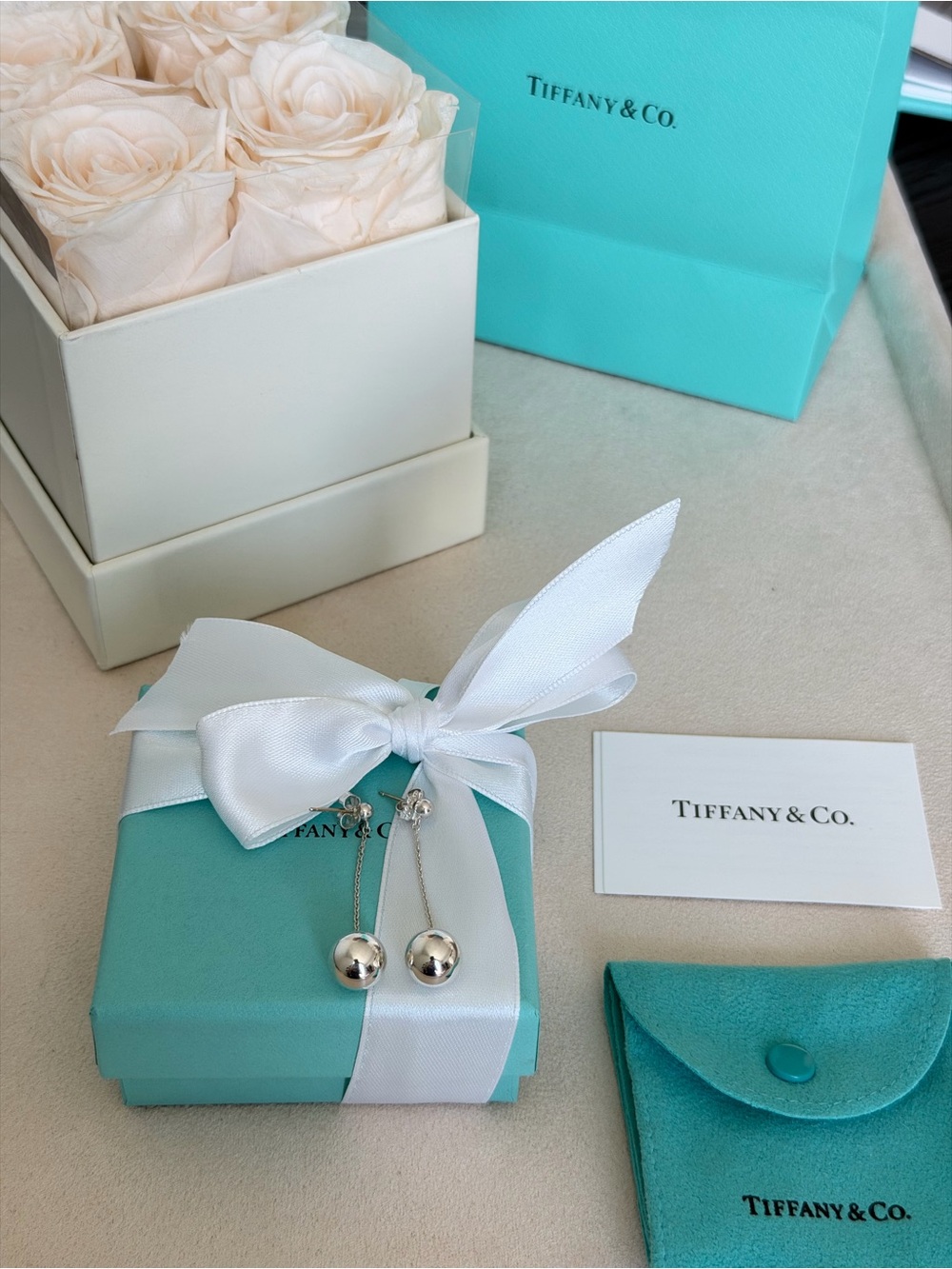 Tiffany & Co. HardWear Ball Drop Earrings Sterling Silver 925 NEW $700 - Picture 7 of 13